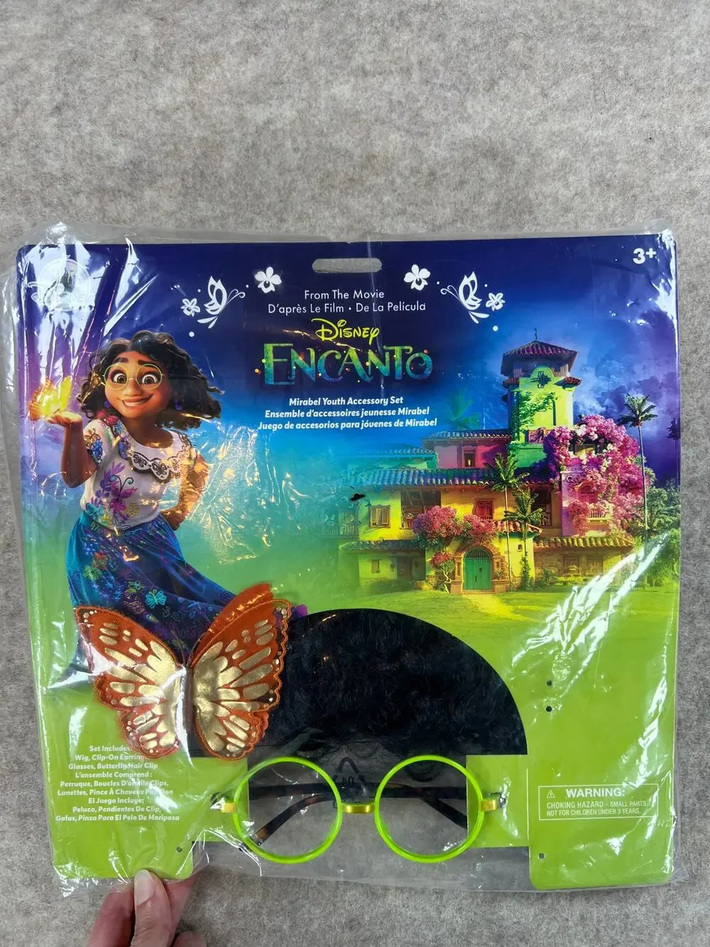 Disney Encanto Mirabel Accessory Set Wig Glasses Butterfly